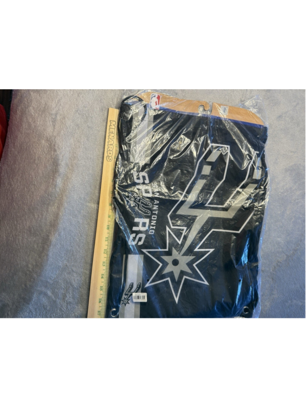 San Antonio Spurs Drawstring Backpack Black Black Sack NBA Texas Basketball